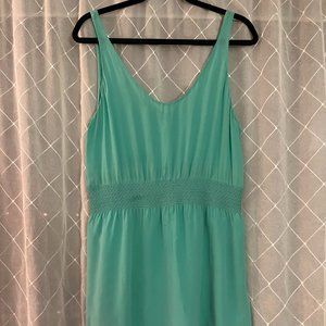 turquoise silk aritzia babaton dress size large